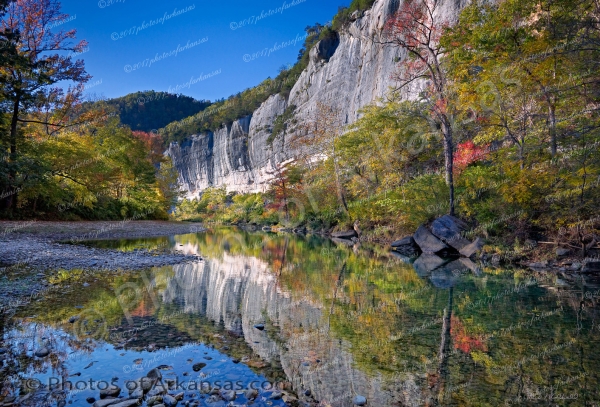 10.1 Late Afternoon Reflections Of Roark Bluff On The Buffalo River - Professional Arkansas Ozark Gallery No 1 photography by Paul Caldwell