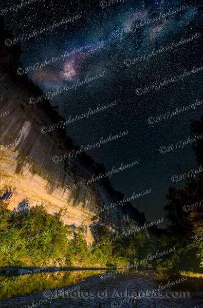 23 Roark Bluff At Midnight On The Buffalo River - Professional Arkansas Ozark Gallery No 1 photography by Paul Caldwell