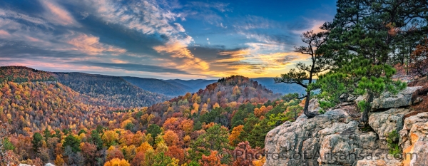 25 Sunset Skies At Sams Throne Arkansas Ozarks - Professional Arkansas Ozark Gallery No 1 photography by Paul Caldwell