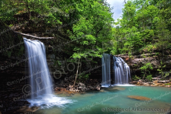 14 Twin Falls Of Big And Long Devils Forks Creeks - Professional Arkansas Ozark Gallery No 2 photography by Paul Caldwell