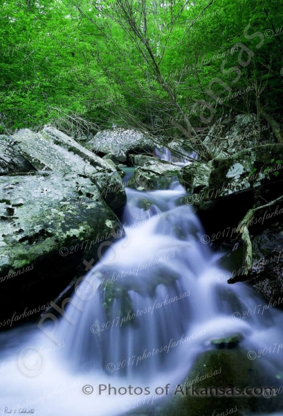 17 Cascades Along Big Devils Creek - Professional Arkansas Ozark Gallery No 2 photography by Paul Caldwell