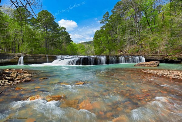 01.2 Haw Creek Falls On A Early Spring Day - Professional Arkansas Ozark Gallery No 3 photography by Paul Caldwell