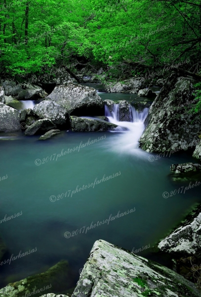 05 Upper Big Devils Creek Cascade - Professional Arkansas Ozark Gallery No 3 photography by Paul Caldwell