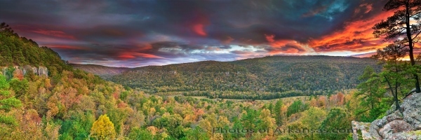 38 Sunset Over Big Piney Creek - Professional Arkansas Ozark Gallery No 3 photography by Paul Caldwell