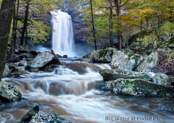 09 Fall View Of Cedar Falls - Professional Arkansas River Valley Gallery No 1 photography by Paul Caldwell