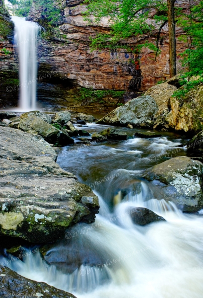 10 Springtime Flow Below Cedar Falls - Professional Arkansas River Valley Gallery No 1 photography by Paul Caldwell