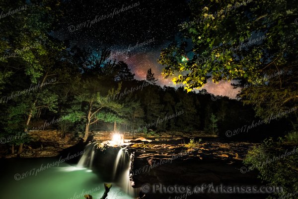 01.3 Nighttime Skies Over Falling Water Creek - Professional Featured Arkansas Photos photography by Paul Caldwell