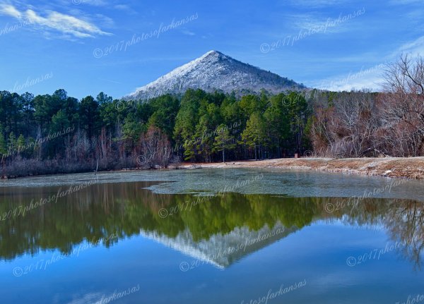 02 Wintertime Reflections Of Pinnacle Mountain - Professional Featured Arkansas Photos photography by Paul Caldwell