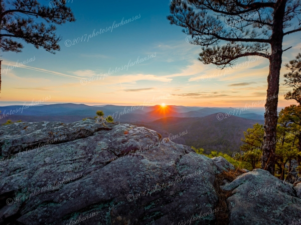 04 Sunset From Flatside Pinnacle In Late January - Professional Featured Arkansas Photos photography by Paul Caldwell