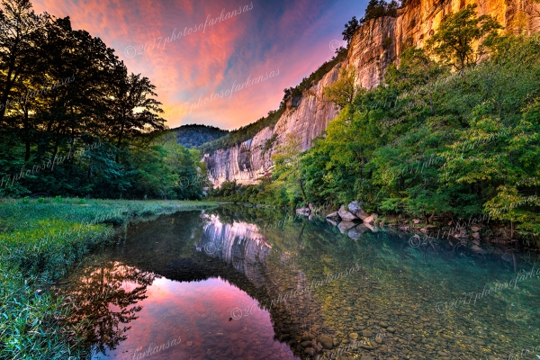 14 October Sunset Over Roark Bluff On The Buffalo River - Professional Featured Arkansas Photos photography by Paul Caldwell
