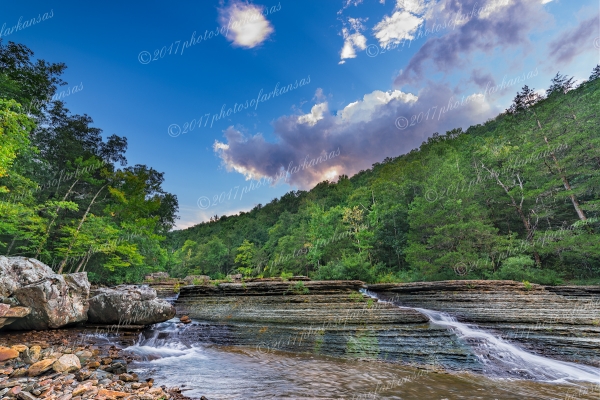 26 Late Eveing Light At 6 Finger Falls On Falling Water Creek - Professional Featured Arkansas Photos photography by Paul Caldwell