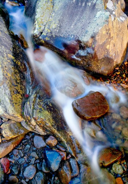 01.2 Rock And Water Along Richland Creek A Study In Montion - Professional Natural Abstracts Gallery No 1 photography by Paul Caldwell