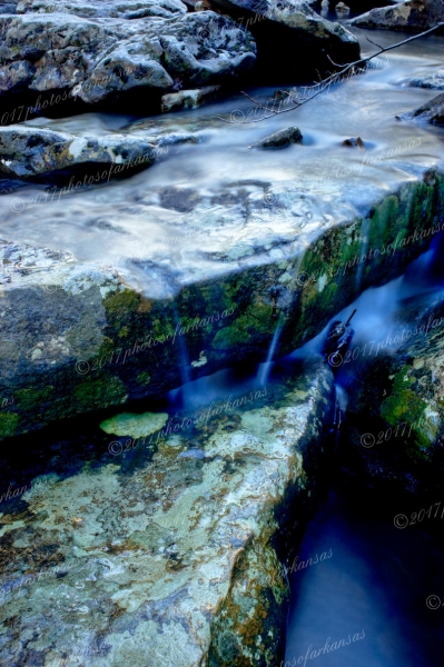 10 Golden Rocks And Water Near Falling Water Creek - Professional Natural Abstracts Gallery No 1 photography by Paul Caldwell