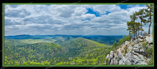17 Flatside Pinnacle In The Springtime Gateway To The Quachita Mountains - Professional Panoramas Of Arkansas photography by Paul Caldwell