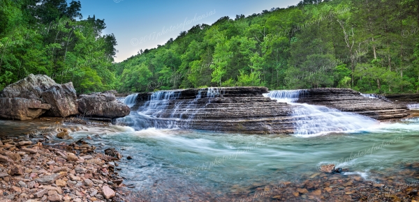20 Late Springtime At 6 Finger Falls On Falling Water Creek - Professional Panoramas Of Arkansas photography by Paul Caldwell
