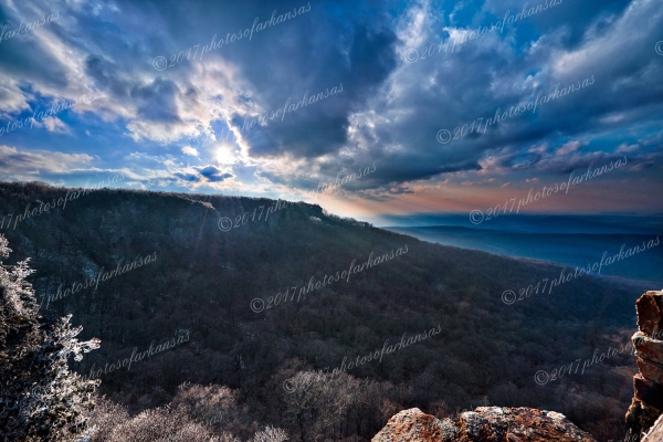 04 Sunset Over Cameron Bluff On Mt Magazine - Professional Recent Photography photography by Paul Caldwell