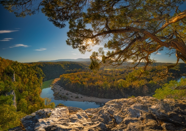26 View Of Buffalo River Peter Cave Bluff - Professional Stone Bank New Hq photography by Paul Caldwell