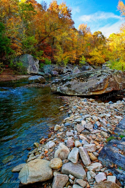 26 Late Afternoon Light On Richland Creek In Newton County - Professional Temporary Gallery photography by Paul Caldwell