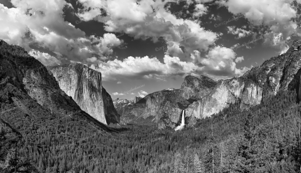 No11 Black And White Of Tunnel View Yosemite National Park - Professional The Western States photography by Paul Caldwell