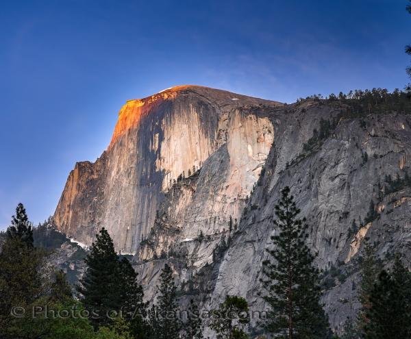 No14 Last Light On Half Dome - Professional The Western States photography by Paul Caldwell