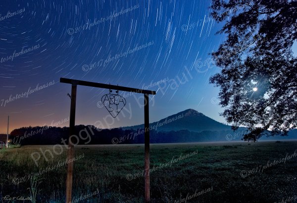 02.1 Night Skies Over Area 51 Near Pinnacle Mountain State Park - Professional Views Of Pinnacle Mountain photography by Paul Caldwell