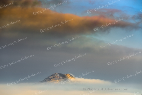 18 Wintertime Sunrise Over Pinnacle Mountain - Professional Views Of Pinnacle Mountain photography by Paul Caldwell